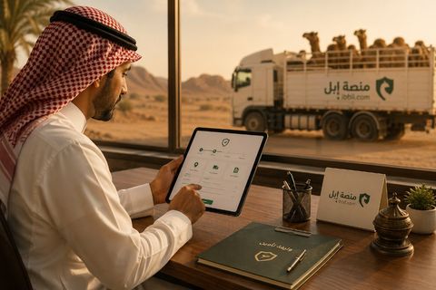 تقديم طلب تأمين نقل الإبل عبر منصة إبل