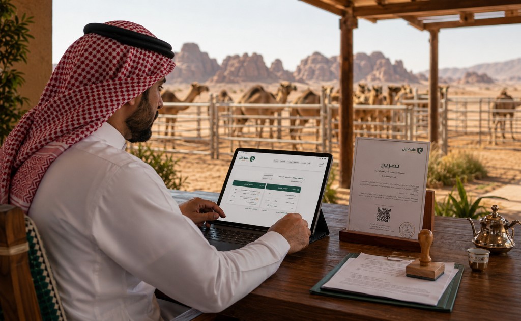 إدارة التصاريح الإلكترونية للإبل عبر منصة إبل